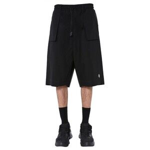 Marcelo Burlon Relaxed Black Bermuda Shorts - NWT